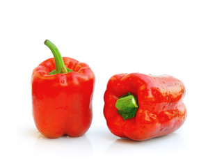 paprika peppers isolated on white background
