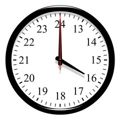 Horloge post meridiem - 16 heure