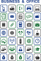Business and office icons