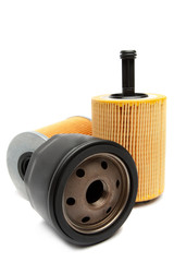 Filters for car isolated on a white background