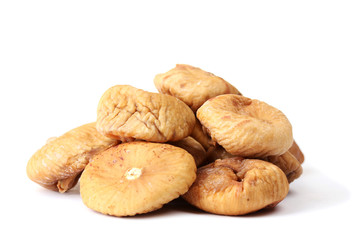 delicious dried figs isolated on white