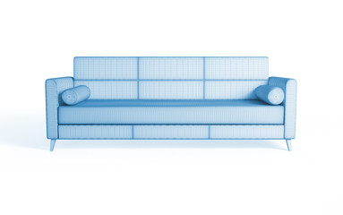 3d rendering of a modern sofa.