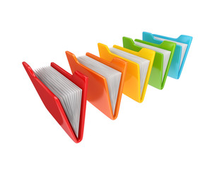 Colorful folders.