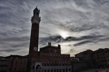 Palazzo Publico and Piazza del Campo in Siena, Italy