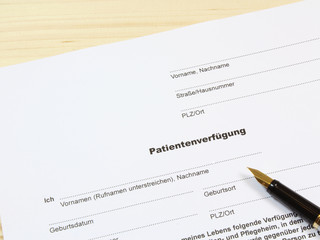 Patientenverf&uuml;gung