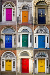 Naklejka premium Old Georgian Doors of Dublin