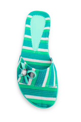 Summer colourful shoes on white