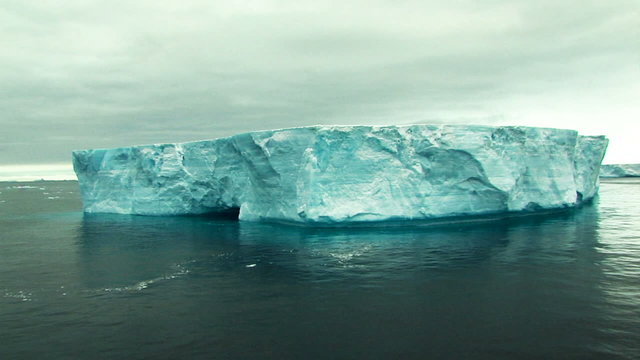 massive tabular iceberg in antarctica