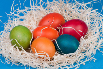 Fototapeta na wymiar Happy Easter - easter eggs