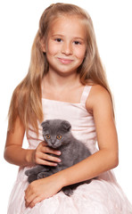 Girl with cat