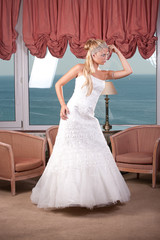 Young blonde bride