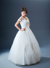 Fototapeta premium Beautiful bride in studio shooting