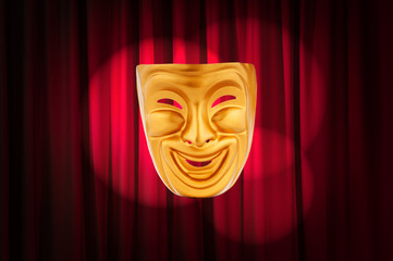 Theatre performance concept with masks