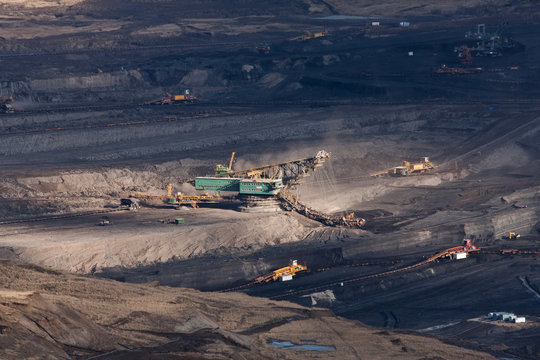 the excavator in coal opencast