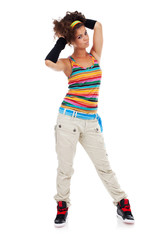 Woman with Curly Hair posing