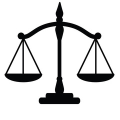 Vector illustration of justice scales