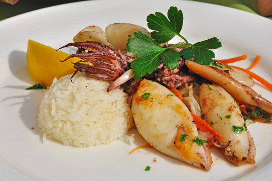 encornet persill&eacute; &agrave; la plancha