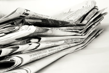 stack of newspapers