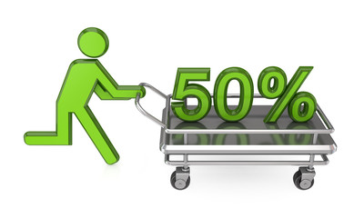50% discount concept.