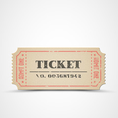 Vector vintage ticket - obrazy, fototapety, plakaty