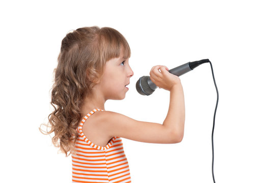 Child with microphone