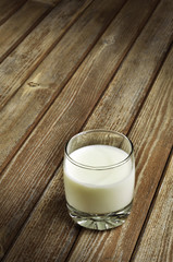 A glass of milk