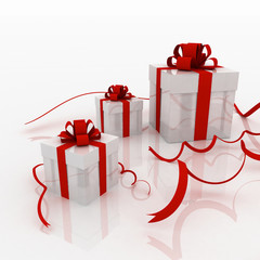 Illustration of boxes with gifts