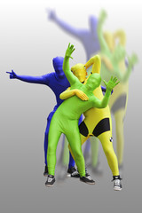 Peopel silhouette dancing