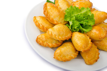 Patties stuffed with meat in the plate