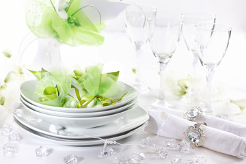 Luxury place setting for wedding