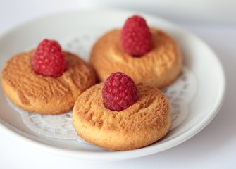 Cookies with a raspberry