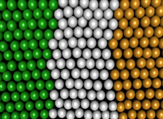 Fototapeta na wymiar Irish flag balloon background illustration