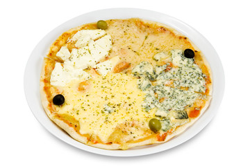 pizza with four cheeses
