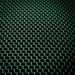 abstract metallic grid