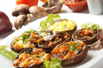 Stuffed portabello mushrooms