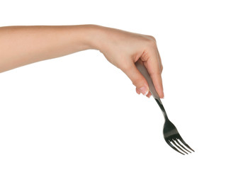 Hand with fork