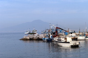 Fototapeta na wymiar Marina Grande stary port rybacki Sorrento Włochy