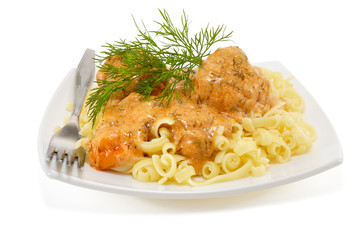 pasta with meatballs