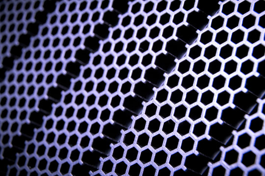 abstract metallic grid