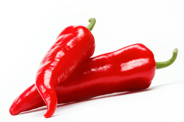 Healthy food. Fresh vegetables. Peppers on a white background.