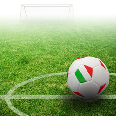 Italy flag on 3d football © tigger11th