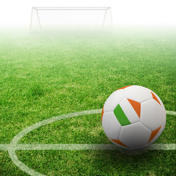 Ireland flag on 3d football