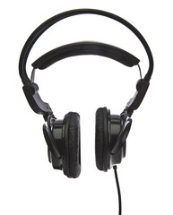 Modern headphones on white  background