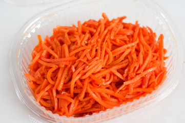 Carrots of Korean on a light background