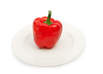 red pepper in porcelain plate