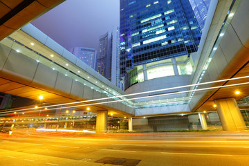 traffic in city at night