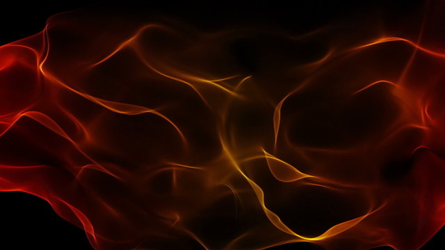 futuristic video animation with moving particle object