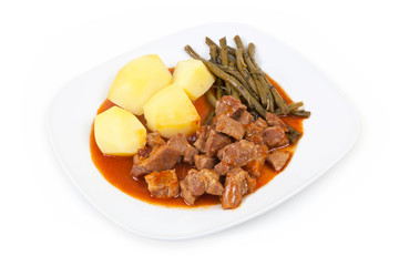 goulash with beans and potatoes