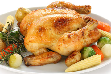 roasted chicken with vegetables