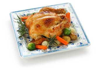 roasted chicken with vegetables